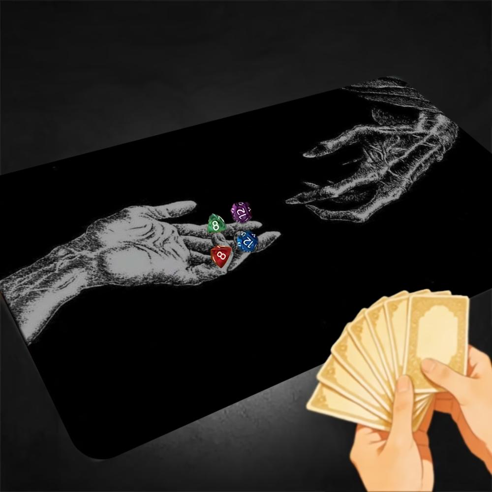 Esports Gaming Background - Human And Demon Hands TCG Playmat