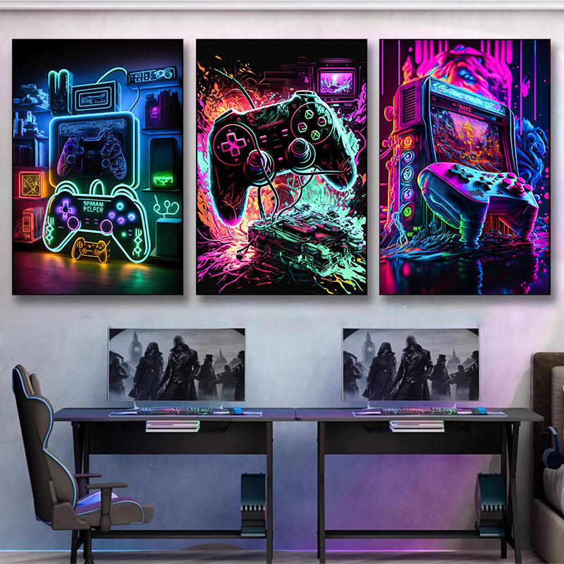 Modern Neon Pop Cool Gaming Wa - Esports Gaming House recension och pris