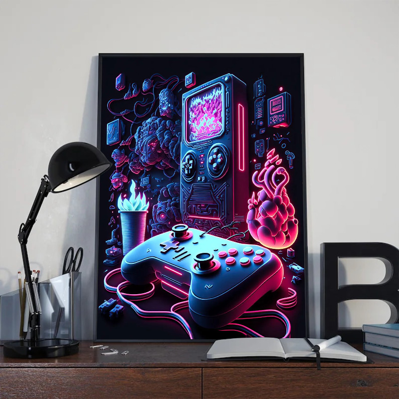 Modern Neon Pop Cool Gaming Wa - Esports Gaming House recension och pris
