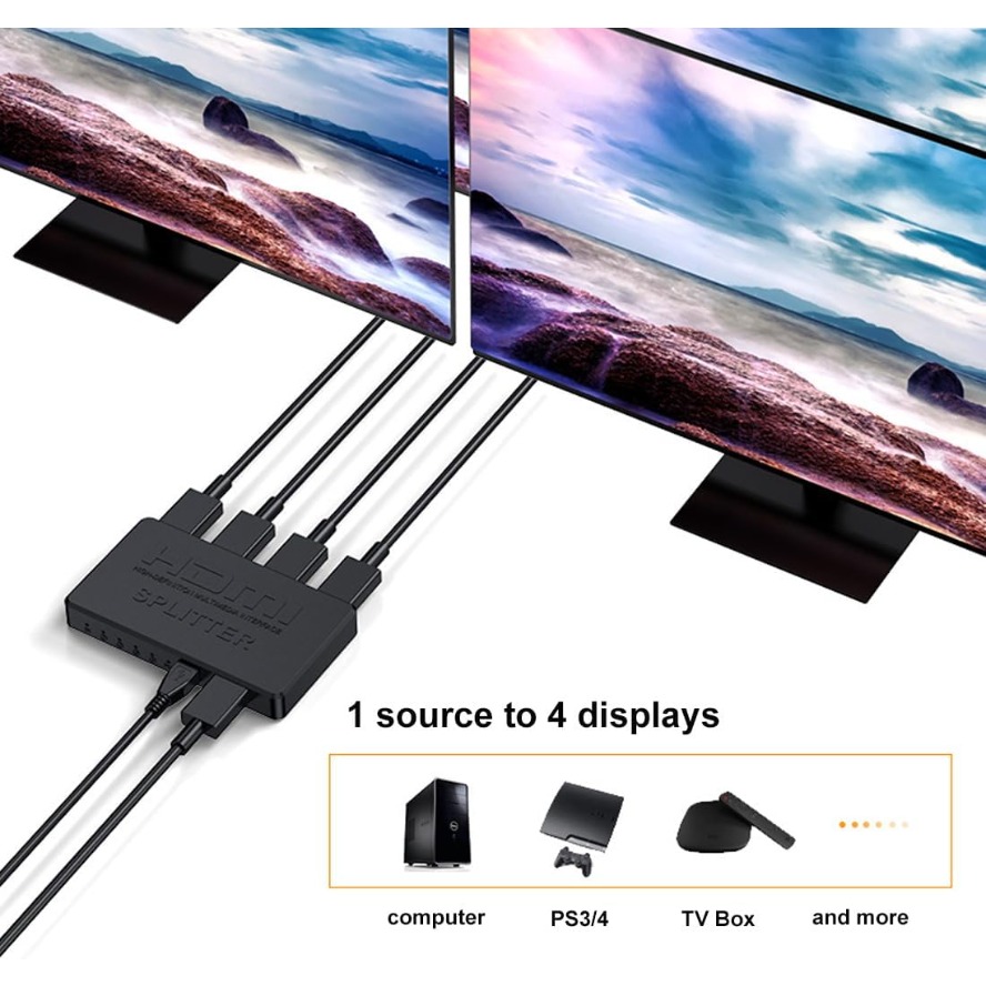 4K HDMI Splitter 1 in 4 Hub Ou - Esports Gaming Hub recension och pris