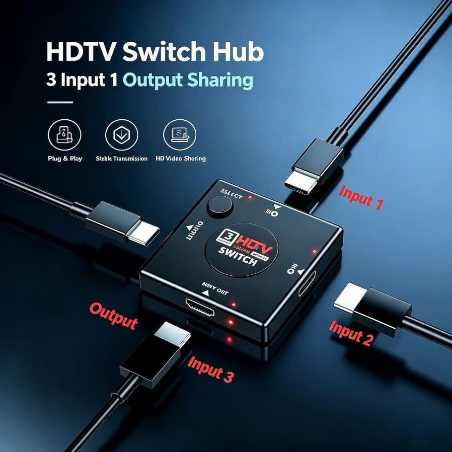 3x1 HDMI‑compatible Switcher 3 - Esports Gaming Hub recension och pris
