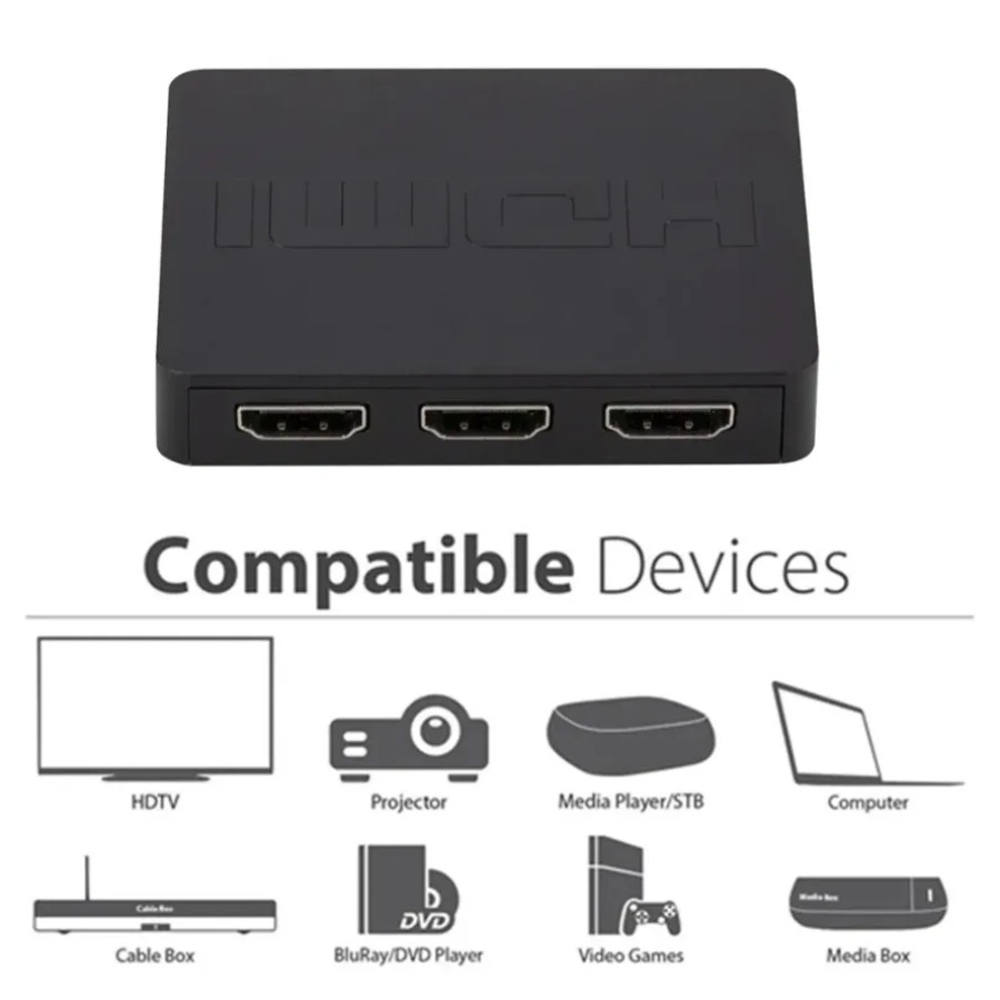 3 Ports HDMI-Compatible Switch - Esports Gaming Hub recension och pris